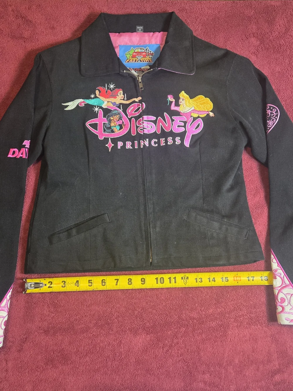 Daytona 500 Disney Princess Black Girls' Zip-Up Racing Jacket